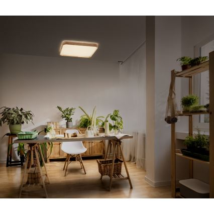 Osram - Candeeiro de tecto LED dimerizável ORBIS ALICIA LED/16W/230V 29,2x29,2 cm bege