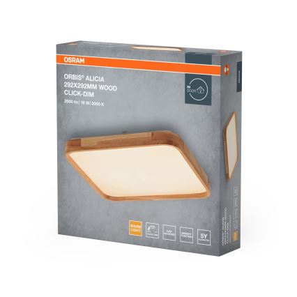 Osram - Candeeiro de tecto LED dimerizável ORBIS ALICIA LED/16W/230V 29,2x29,2 cm bege