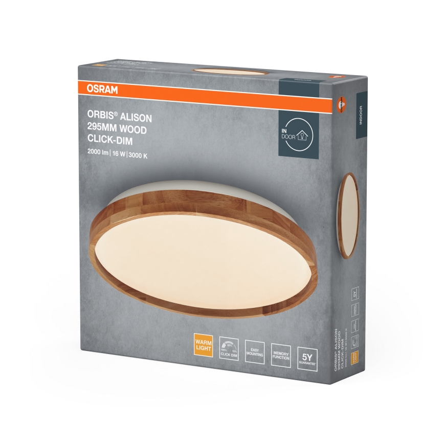 Osram - Candeeiro de teto LED dimerizável ORBIS ALISON LED/16W/230V Ø 29,5 cm, bege