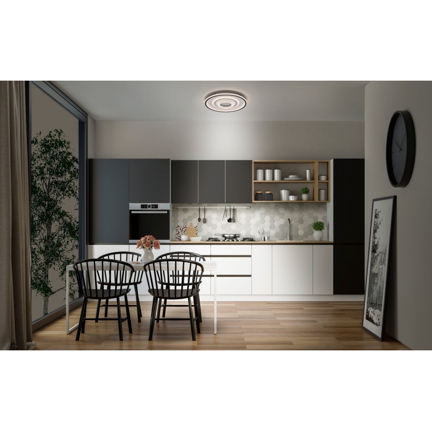 Osram - Candeeiro de tecto LED ORBIS CRISTALLY LED/50W/230V 2700/4000/6000K Ø 43 cm branco/preto
