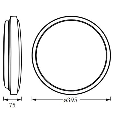 Osram - Luminária de teto LED ORBIS LONDON LED/24W/230V Ø 39,5 cm branca