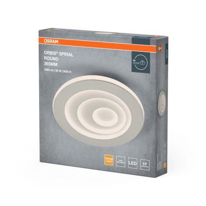 Osram - Luminária de teto LED ORBIS SPIRAL LED/38W/230V, diâmetro 36,5 cm, branca