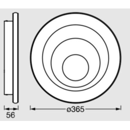 Osram - Luminária de teto LED ORBIS SPIRAL LED/38W/230V, diâmetro 36,5 cm, branca