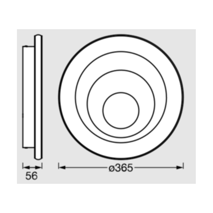 Osram - Luminária de teto LED ORBIS SPIRAL LED/38W/230V, diâmetro 36,5 cm, branca