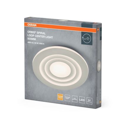 Osram - Luminária de teto LED ORBIS SPIRAL LED/42W/230V diâmetro 50,5 cm branca