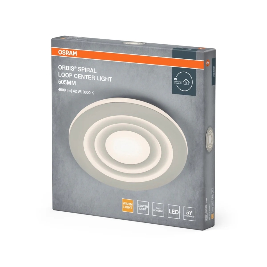 Osram - Luminária de teto LED ORBIS SPIRAL LED/42W/230V diâmetro 50,5 cm branca