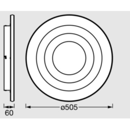 Osram - Luminária de teto LED ORBIS SPIRAL LED/42W/230V diâmetro 50,5 cm branca