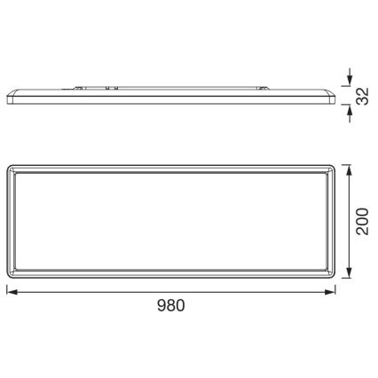 Osram - Candeeiro de tecto LED PLANON EASYFIX LED/30W/230V 2800/4000/6000K IP54 preto
