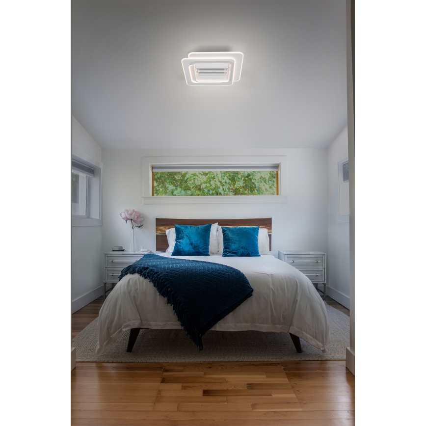 Osram - Candeeiro de tecto LED dimerizável com ventilador LED/55W/230V 3000-6500K branco + comando remoto
