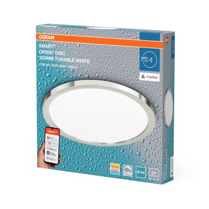 Osram - Candeeiro de Teto LED Regulável para Casa de Banho SMART+ DISC LED/18W/230V 3000-6500K IP44 Wi-Fi