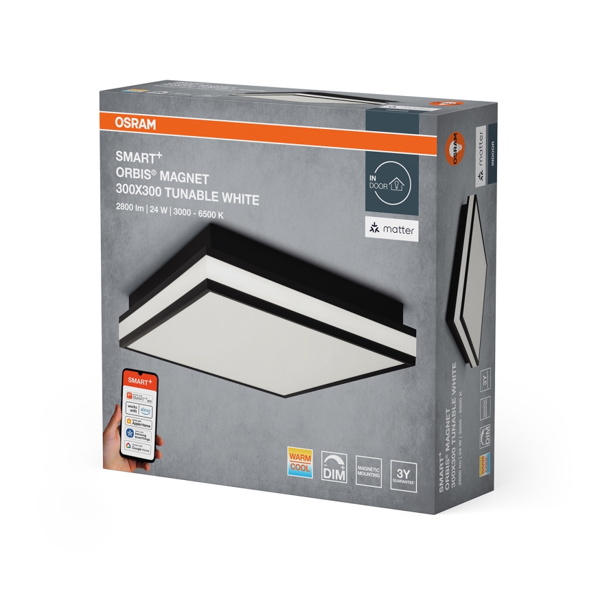 Osram - Luminária de tecto LED dimerizável SMART+ MAGNET LED/24W/230V 30x30 cm 3000-6500K Wi-Fi