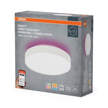 Osram - Luminária de teto LED RGBW dimerizável SMART+ ORBIS LED/28W/230V Ø 35 cm 2700–6500K Wi-Fi