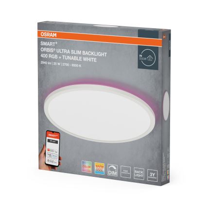 Osram - Candeeiro de teto LED RGBW dimerizável SMART+ ORBIS LED/25W/230V Ø 40 cm 2700-6500K Wi-Fi