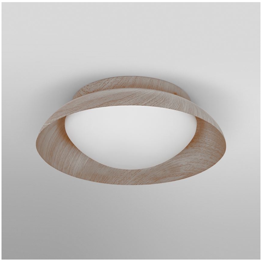 Osram - Luminária de teto ORBIS MILAN 2xE27/10W/230V diâmetro 30,5 cm acabamento em imitação de madeira