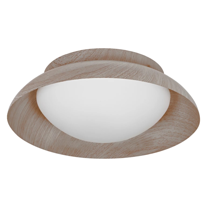 Osram - Luminária de teto ORBIS MILAN 2xE27/10W/230V diâmetro 30,5 cm acabamento em imitação de madeira
