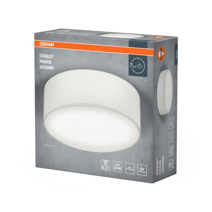 Osram - Luminária de teto ORBIS PARIS 1xE27/25W/230V Ø 30 cm branca