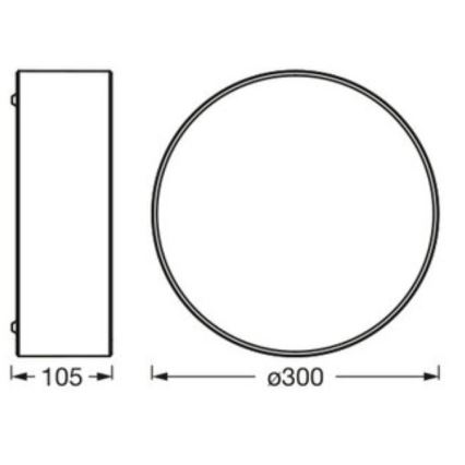 Osram - Luminária de teto ORBIS PARIS 1xE27/25W/230V Ø 30 cm branca