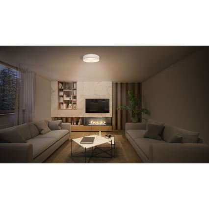 Osram - Candeeiro de tecto ORBIS PARIS 2xE27/25W/230V Ø 40 cm branco