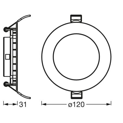 Osram - Luminária LED de embutir SLIM/8W/230V 3000K