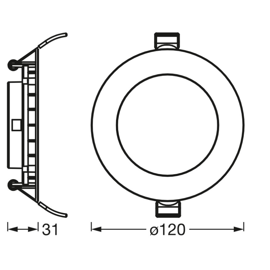 Osram - Luminária LED de embutir SLIM/8W/230V 3000K