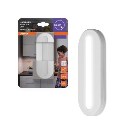 Osram - Luz LED de presença com sensor de movimento MOBILE LED/0,5W/3,7V 330 mAh CRI 90 branco