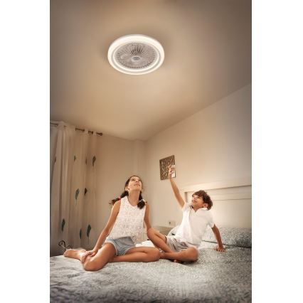 Osram - Luminária de teto LED regulável com ventilador SOLANO LED/26W/230V 3000/4000/6500K + comando remoto