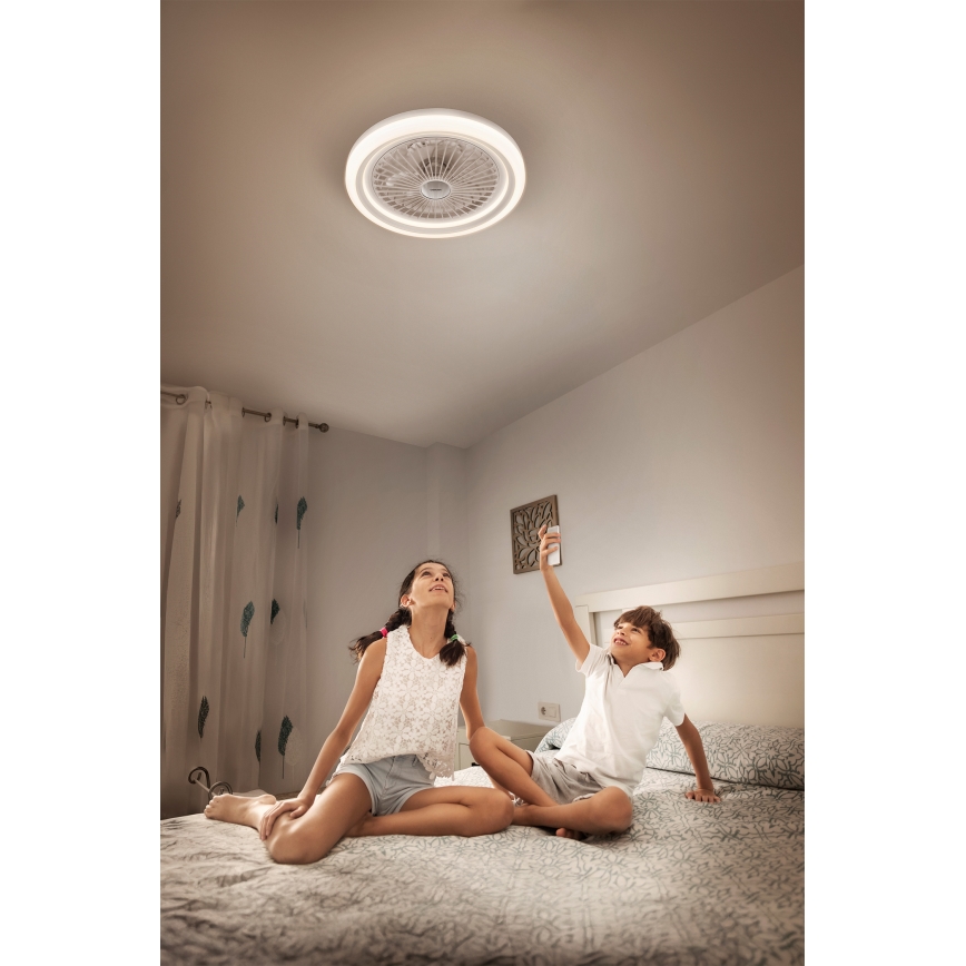 Osram - Luminária de teto LED regulável com ventilador SOLANO LED/26W/230V 3000/4000/6500K + comando remoto