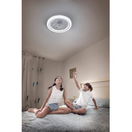 Osram - Luminária de teto LED regulável com ventilador SOLANO LED/26W/230V 3000/4000/6500K + comando remoto