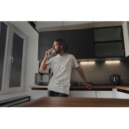 Osram - Luminária LED dimerizável para instalação sob armários com sensor de movimento e de crepúsculo LINEAR LED/5W/3,7V 2200 mAh 3000K 35 cm branca