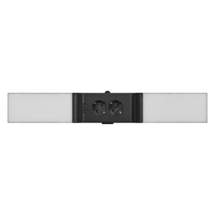 Osram - Candeeiro LED dimerizável para instalação sob armários com tomadas UNDERCABINET LED/10W/230V 3000K 54,8 cm preto