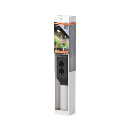 Osram - Candeeiro LED dimerizável para instalação sob armários com tomadas UNDERCABINET LED/10W/230V 3000K 54,8 cm preto