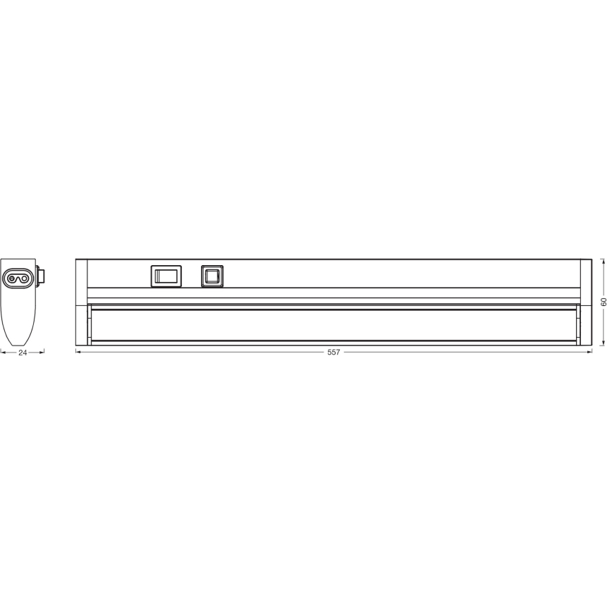 Osram - Luminária LED dimerizável para montagem sob armário LINEAR TURN LED/10W/230V 3000/4000/6500K 55 cm branca