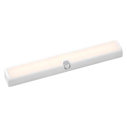 Osram - Luminária LED dimerizável para montagem sob móveis com sensor de movimento e de crepúsculo LINEAR LED/3,8W/5V/3xAA 3000K 30 cm branca