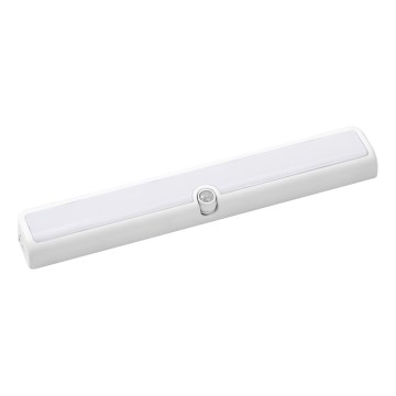 Osram - Luminária LED dimerizável para montagem sob móveis com sensor de movimento e de crepúsculo LINEAR LED/3,8W/5V/3xAA 3000K 30 cm branca