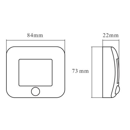 Osram - Luz noturna orientadora LED com sensor NIGHTLUX LED/0,3W/3xAAA IP54 prateada