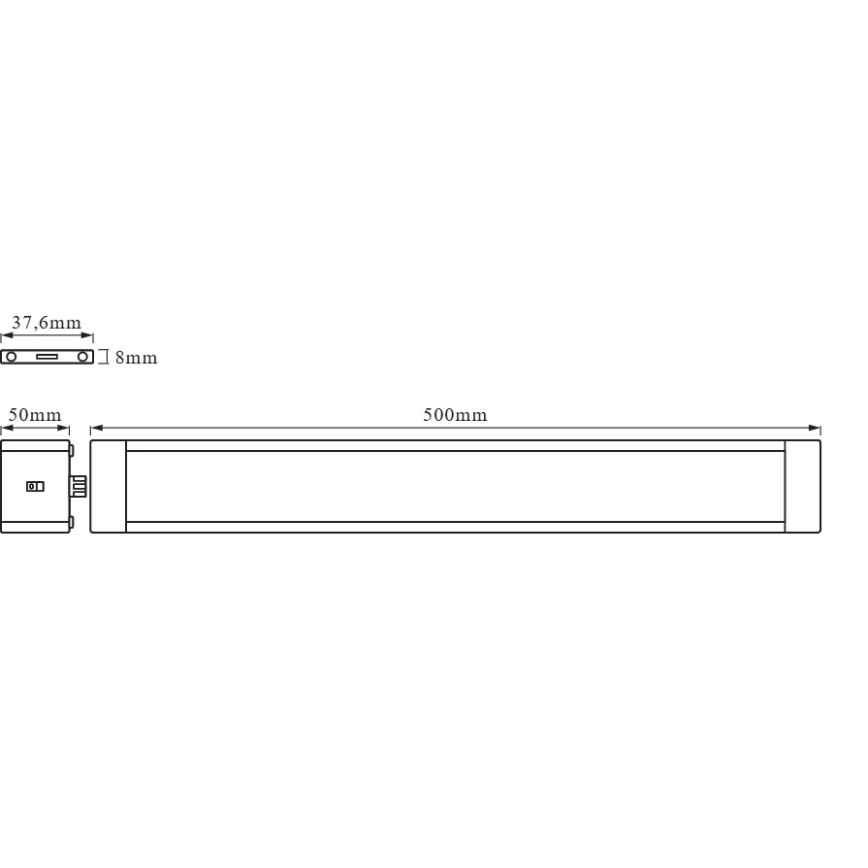 Osram - Luminária LED dimerizável para instalação sob armário com sensor de movimento CABINET LED/10W/230V 3000K 50 cm branco