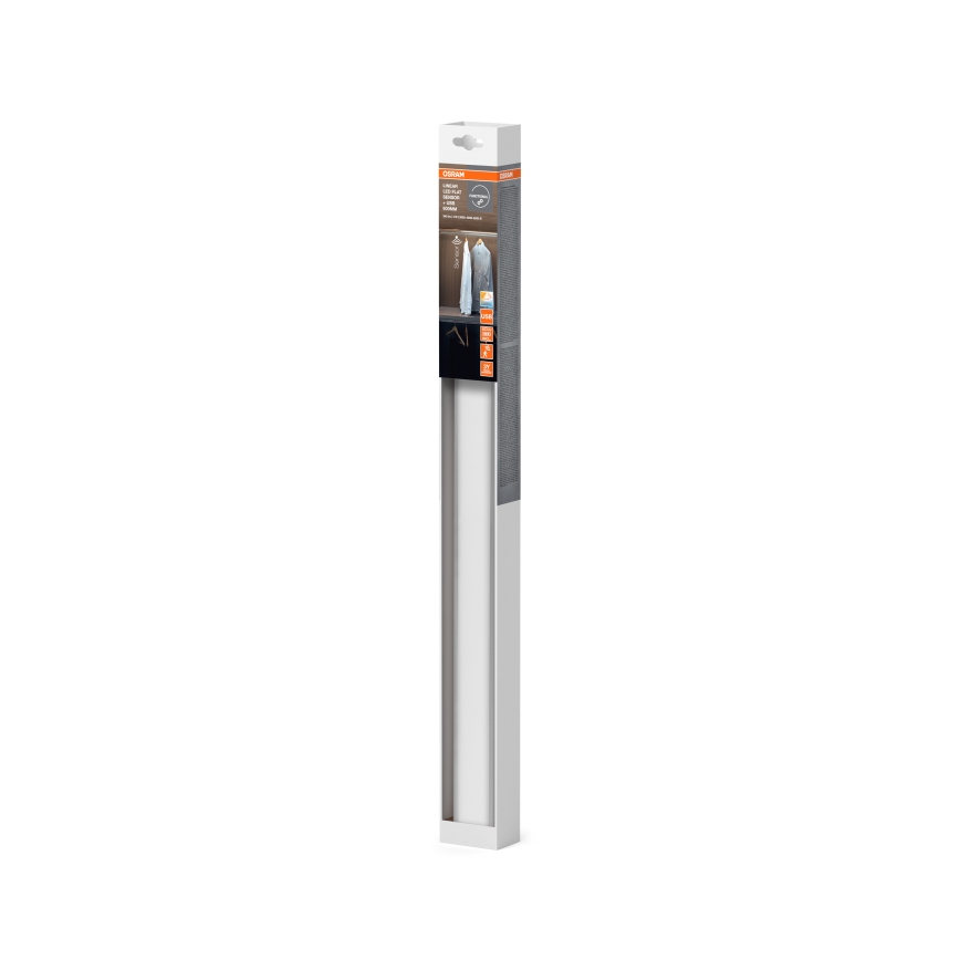 Osram - Luminária LED sob armário com sensor de movimento e sensor crepuscular LINEAR LED/4W/3,7V 1500 mAh 3000/4000/6500K 60 cm cinzenta