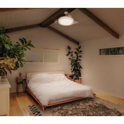 Osram - Candeeiro de teto LED dimerizável com ventilador PONIENTE LED/36W/230V 3000/4000/6500K + comando remoto