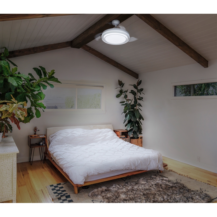 Osram - Candeeiro de teto LED dimerizável com ventilador PONIENTE LED/36W/230V 3000/4000/6500K + comando remoto