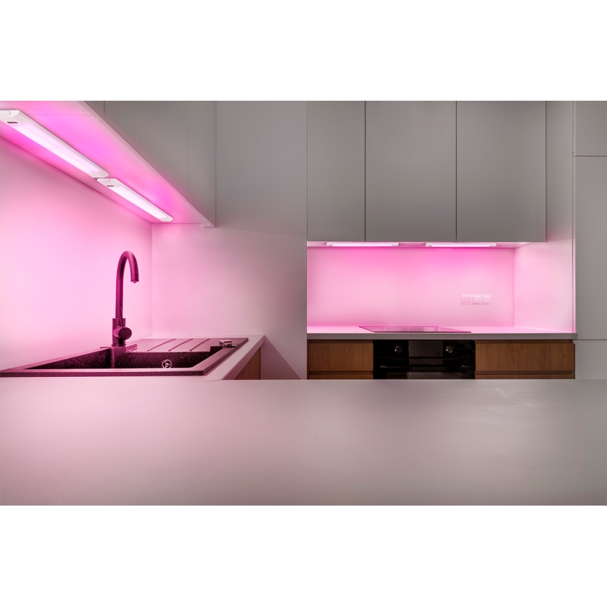 Osram - Luminária LED RGBW dimerizável para instalação sob armário LINEAR EDGE LED/8W/230V 50 cm branca + controlo remoto