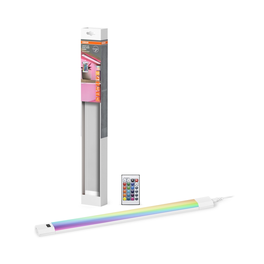 Osram - Luminária LED RGBW dimerizável para instalação sob armário LINEAR EDGE LED/8W/230V 50 cm branca + controlo remoto