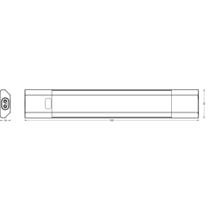 Osram - Luminária LED RGBW dimerizável para instalação sob armário LINEAR EDGE LED/8W/230V 50 cm branca + controlo remoto