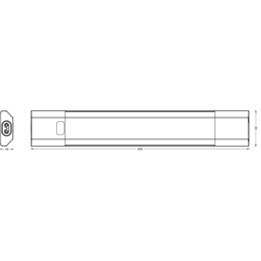 Osram - Luminária LED RGBW dimerizável para instalação sob armário com sensor de movimento LINEAR EDGE LED/4W/230V 30 cm preta + comando remoto