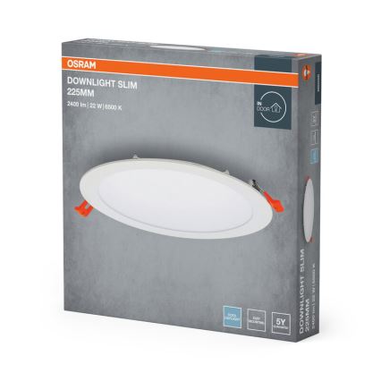 Osram - Luminária LED SLIM de embutir para teto 22W/230V 6500K
