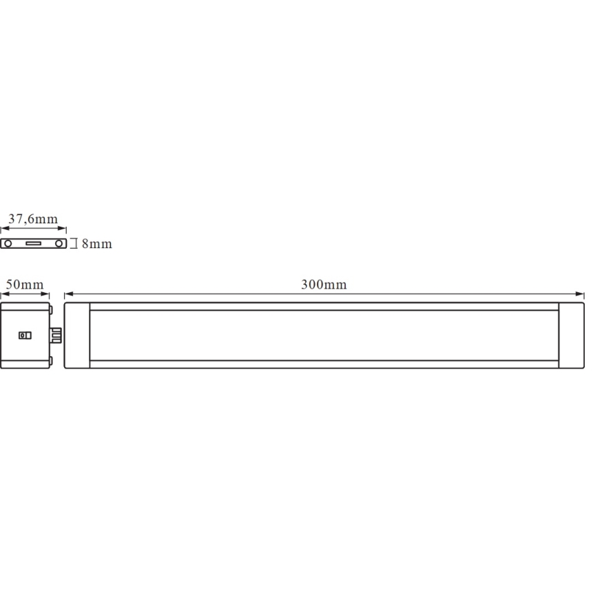 Osram - Luminária LED dimerizável para instalação sob armário com sensor de movimento CABINET LED/11W/230V 3000K 30 cm branca