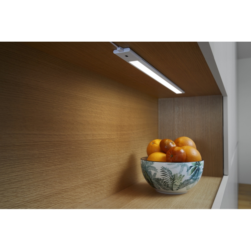 Osram - Luminária LED dimerizável para instalação sob armários com sensor de movimento CABINET LED/6W/230V 3000K 30 cm branca