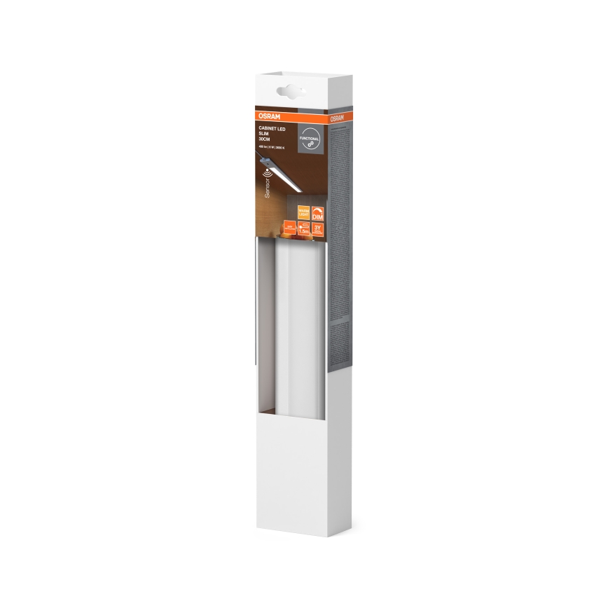 Osram - Luminária LED dimerizável para instalação sob armários com sensor de movimento CABINET LED/6W/230V 3000K 30 cm branca