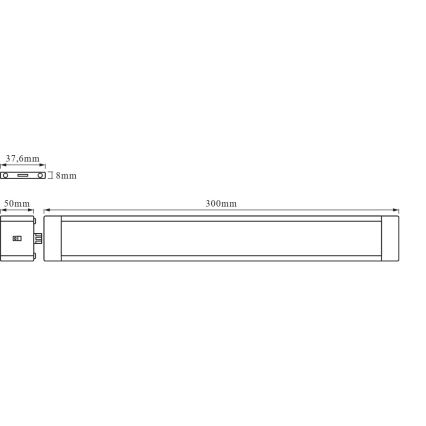 Osram - Luminária LED dimerizável para instalação sob armários com sensor de movimento CABINET LED/6W/230V 3000K 30 cm branca