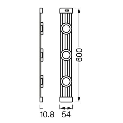Osram - Luminária LED dimerizável para montagem sob armário com sensor de movimento LINEAR MAGNET LED/9,5W/230V 4000K 60 cm branca