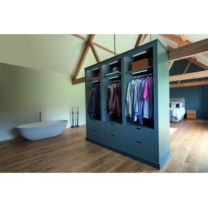 Osram - Luminária LED sob o armário com sensor de movimento e sensor crepuscular MOBILE LED/1W/5V 500 mAh 20 cm branca